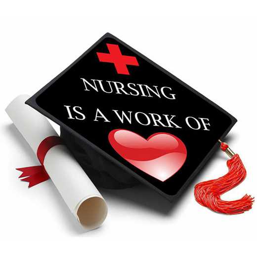 NURSINGHEART: Nursing is a Work of Heart Grad Cap Tassel Topper